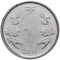 Купить Индия 1 рупия (rupee) 2011-2019