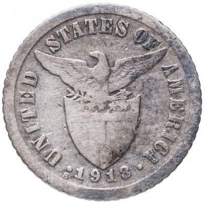 купить Филиппины 10 сентаво (centavos) 1918