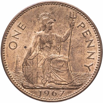 купить Великобритания 1 пенни (penny) 1967