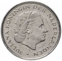 Купить Нидерланды 2 1/2 гульдена (gulden) 1969-1980
