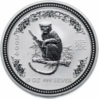 Купить Австралия 10 долларов (dollars) 2004 "Год обезьяны, Лунный календарь"