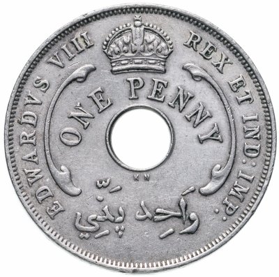 купить Британская Западная Африка 1 пенни (penny) 1936 KN Эдуард VIII