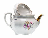 Купить Заварочный чайник с цветочным декором, фарфор, деколь, золочение, мануфактура Cmielow, Польша,1960-1980 гг.