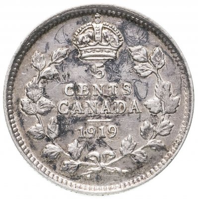 купить Канада 5 центов (cents) 1919