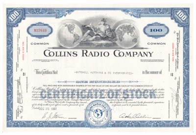 купить Акция США Collins Radio Company 1962- 1967 гг.