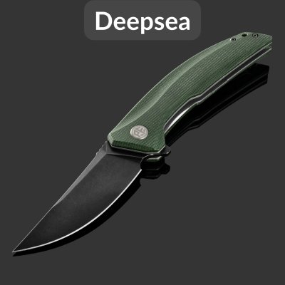 купить Складной нож Petrified Fish Deepsea PFP05 (PFP05GRMDW), сталь K110, рукоять Green Micarta