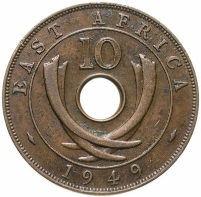купить Британская Восточная Африка 10 центов (cents) 1949