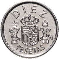 Купить Испания 10 песет (pesetas) 1983-1985