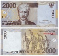 купить Индонезия 2000 рупий 2009 год Pick 148a