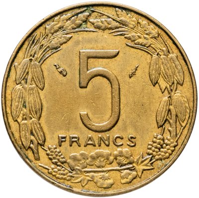 купить Центральная Африка (BEAC) 5 франков (francs) 1980
