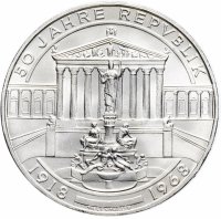 Купить Австрия 50 шиллингов (shillings) 1968 "50 лет Республике"