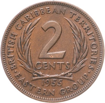 купить Британские Карибские Территории (Восточные Карибы) 2 цента 1955