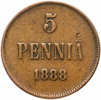 Купить 5 пенни (pennia) 1888