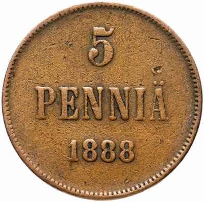 купить 5 пенни (pennia) 1888