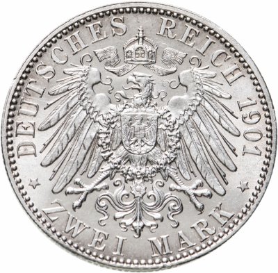купить Германская Империя 2 марки (mark) 1901 "200 лет Пруссии"