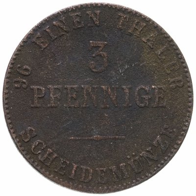 купить Германия, Анхальт 3 пфеннига 1840