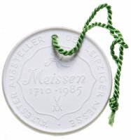 купить Медаль из мейсенского фарфора "Лейпцигская Ярмарка ", Германия (ГДР) 1985