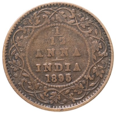купить Британская Индия 1/12 анны (anna) 1895