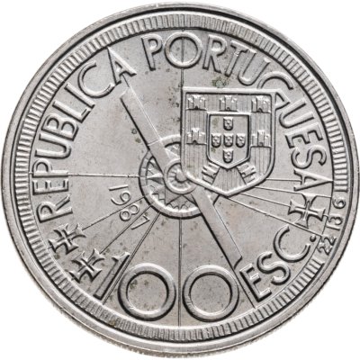 купить Португалия 100 эскудо (escudos) 1987 Золотой век открытий - Диогу Кан