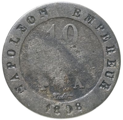 купить Франция 10 сантимов 1808 Наполеон Бонапарт