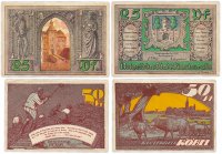 Купить Германия (разные земли) набор из 2-х нотгельдов 1921