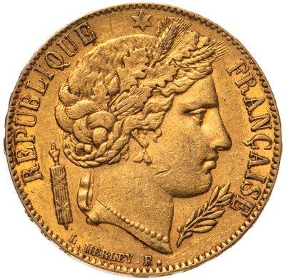 купить Франция 20 франков (francs) 1851 знак монетного двора: "A" - Париж