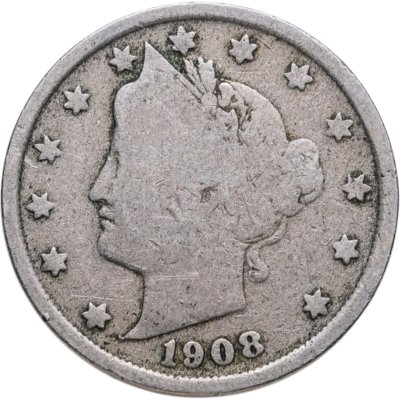 купить США 5 центов (cents) 1908 Liberty Nickel