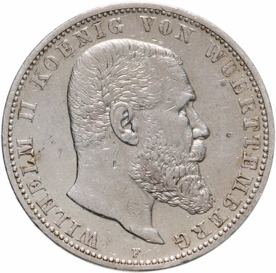 купить Германская империя, Вюртемберг 5 марок (mark) 1902 F