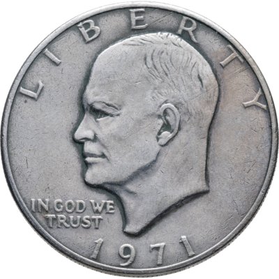 купить США 1 доллар 1971 Эйзенхауэра (Лунный доллар) без обозначения монетного двора