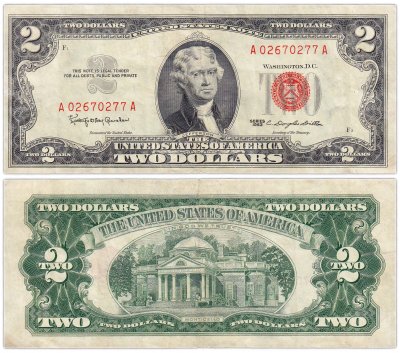 купить США 2 доллара 1963 (Pick 382a)