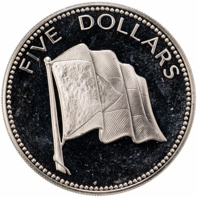 купить Багамы 5 долларов (dollars) 1974