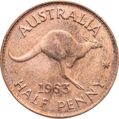 купить Австралия 1/2 пенни (penny) 1963