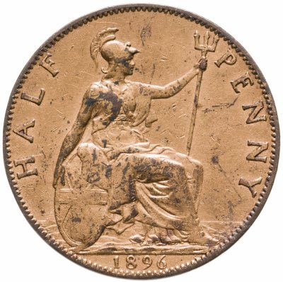 купить Великобритания 1/2 пенни 1896