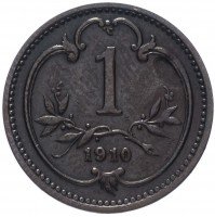 Купить Австро-Венгрия 1 геллер 1910, монета для Австрии