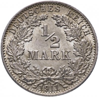 купить Германия, Германская империя 1/2 марки 1911 A