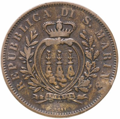 купить Сан-Марино 10 чентезимо (centesimi) 1875