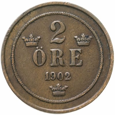 купить Швеция 2 эре (ore) 1902