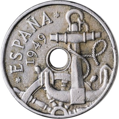 купить Испания 50 сентимо (centimos) 1949, 51 внутри звезды