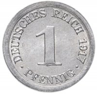 Купить 1 пфенниг (pfennig) 1917 E