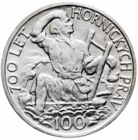 купить Чехословакия 100 крон (korun) 1949 "700 лет Праву добычи серебра в Йиглаве"