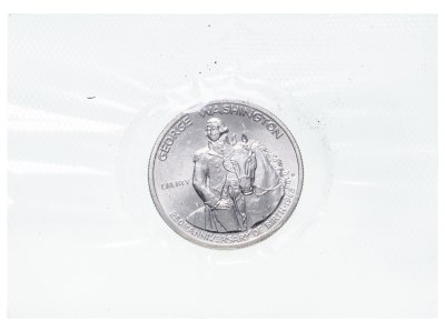купить США 50 центов (1/2 доллара, half dollar) 1982 "250 лет со дня рождения Джорджа Вашингтона" в подарочном футляре