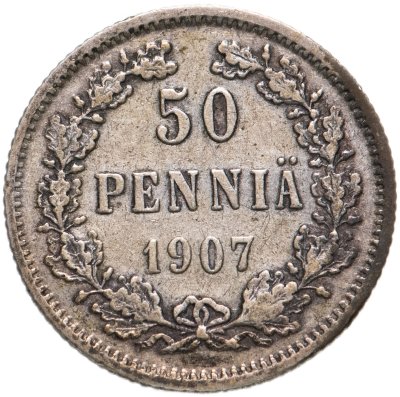 купить 25 пенни 1907 L, монета для Финляндии