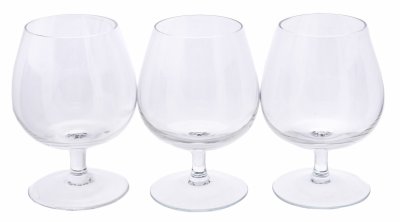 купить Набор из 3 коньячных бокалов, стекло, Китай, 2000-2020 гг.