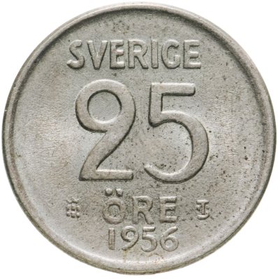 купить Швеция 25 эре (ore) 1956