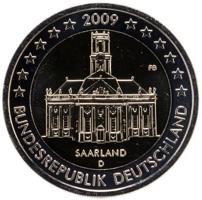 купить Германия 2 евро 2009 D "Федеральные земли Германии: Саар"