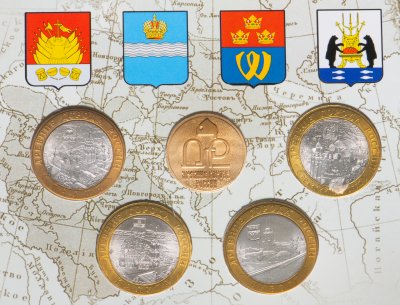 купить Набор серии "Древние города России", выпуск VIII ( 4 монеты + жетон в буклете) ГОЗНАК