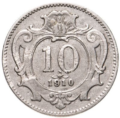 купить Австрия 10 геллеров (heller) 1910