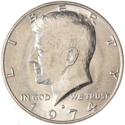 купить США 50 центов (1/2 доллара, half dollar) 1974 "Kennedy Half Dollar (Кеннеди)" D