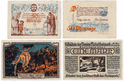 купить Германия (разные земли) набор из 2-х нотгельдов 1921