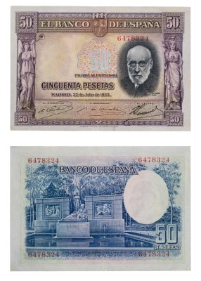 купить Испания 50 песет 1935 (Pick 88)